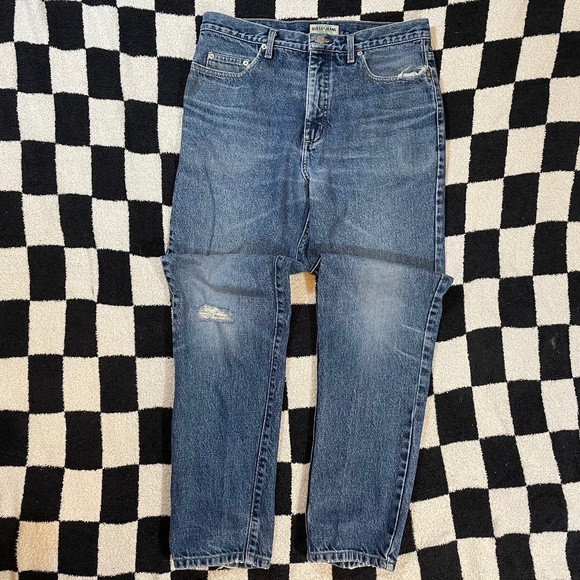 vintage guess straight leg jeans medium wash made in usa size 34 - Picture 1 of 5